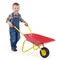 Red Kids Wheelbarrow 35 Lb Capacity All-Terrain Durable Metal Tray